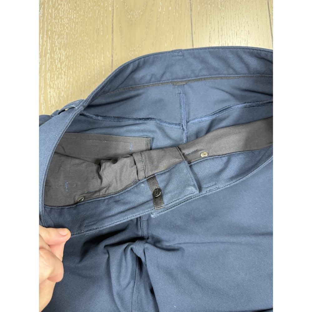 Lululemon Pants Mens 28 Navy ABC Slim Warpstream Stretch Travel Casual - Picture 15 of 16